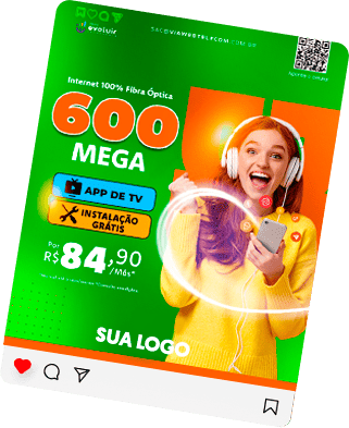 Exemplo de peça promocional da Wins para planos de internet