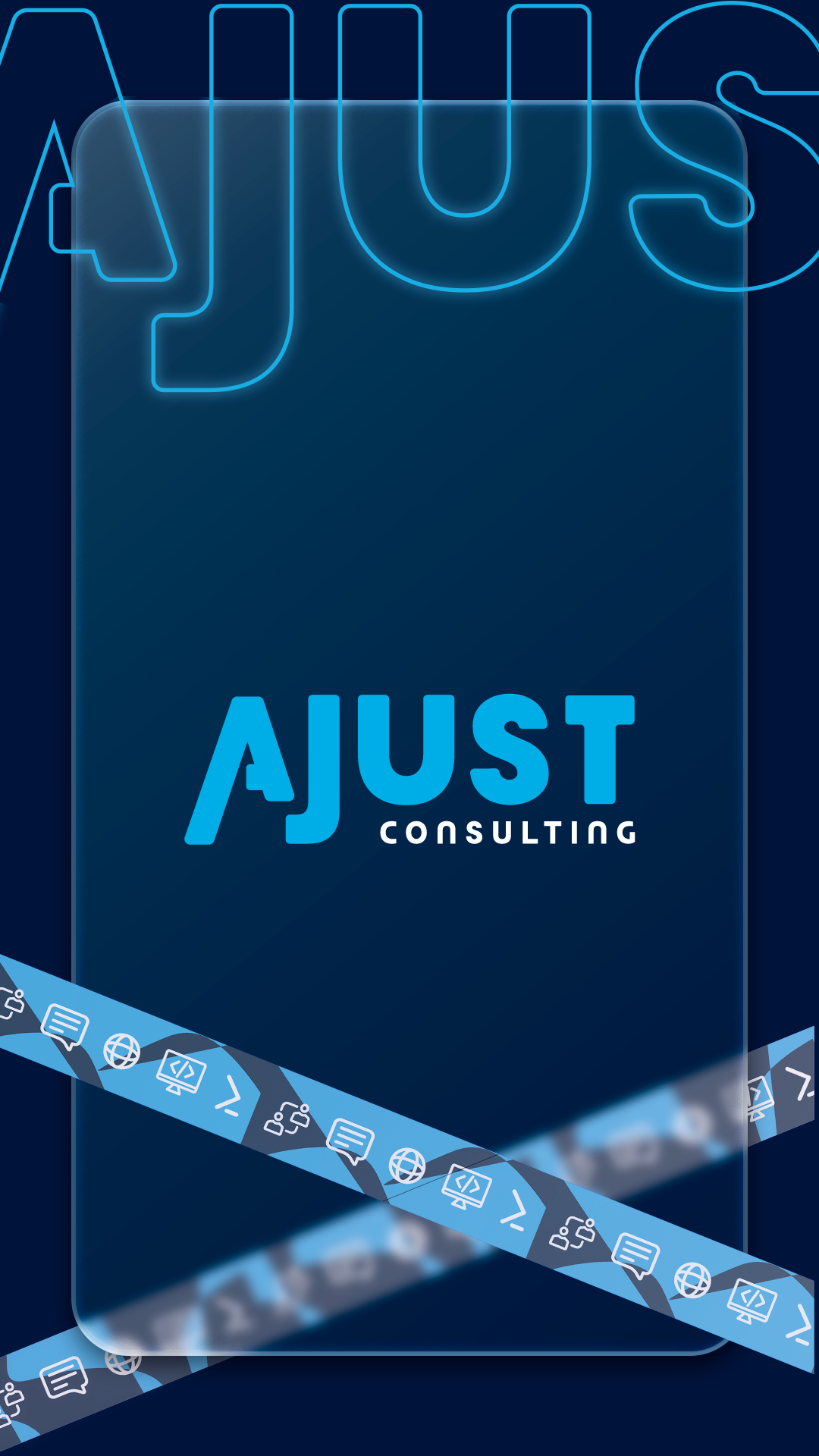 Capa do projeto de identidade visual Ajust Consulting, portfólio Wins