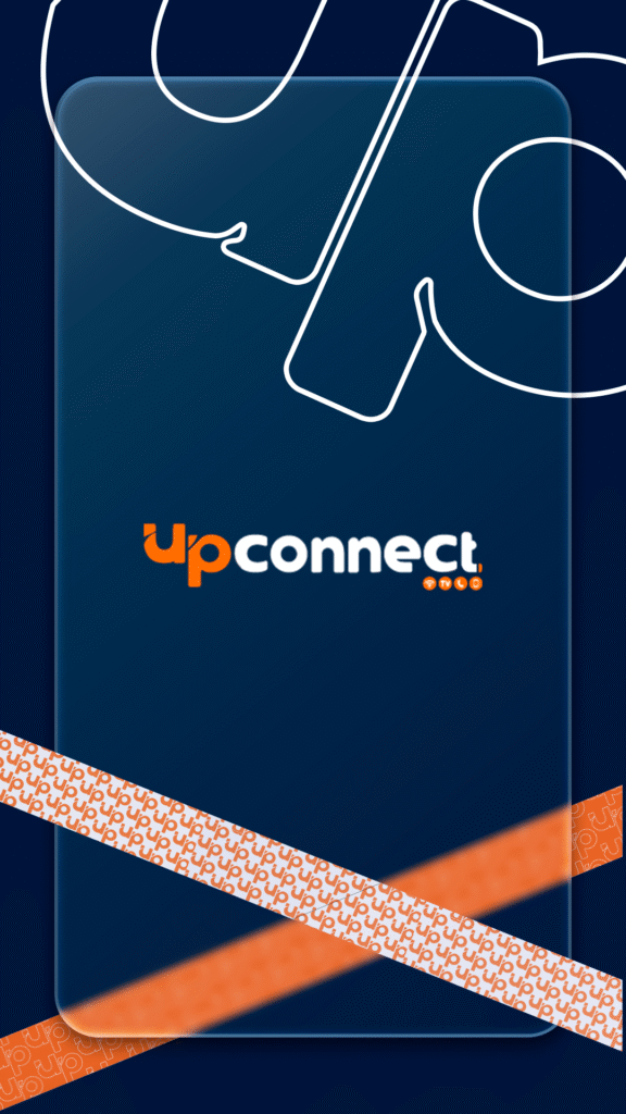 Capa do projeto de identidade visual Up Connect, portfólio Wins